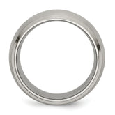 Titanium Unisex Wedding Band with Polished Satin Beveled Edge